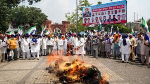 kisan mazdoor morcha protest india us trade deal