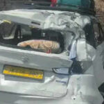 ramban jammu and kashmir jun 09 ani a view of the damaged car after it was
