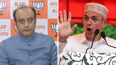 bjp mp sudhanshu trivedi and jammu and kashmir cm omar abdullah