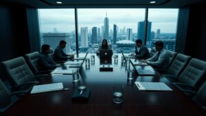 corporate boardroom strategy session