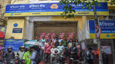 kolkata jul 09 ani indian bank employees call for a strike as part of a nati