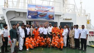 mt sanmar herald crew honoured at paradip port