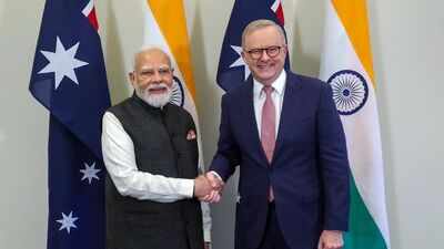prime minister narendra modi with his counterpart anthony albanese