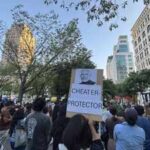 protest in new york over neet