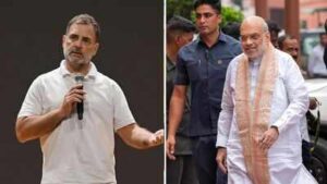 rahul gandhi attacks amit shah over his absence from parliament