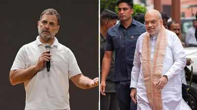 rahul gandhi attacks amit shah over his absence from parliament