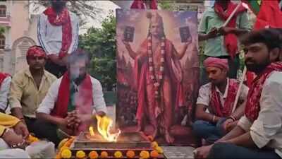 screengrab from a video posted by bjp39s pradeep bhandari