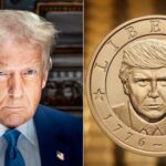 us president donald trump and new 1 coin