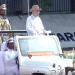 amit shah presents presidential colours to puducherry police