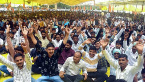 contractual employees under the banner of bharatiya mazdoor sangh