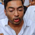 guards scuffle with police as officials remove billboard from abhishek bannerjees kolkata office