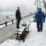 kashmir jammu amp kashmir jan 28 ani a couple makes way through a snow slick