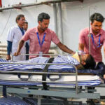 kolkata doctors and desun hospital officials during a mock drill atop the hospi
