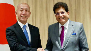 nagoya japan aug 26 ani union minister of commerce amp industry piyush goyal
