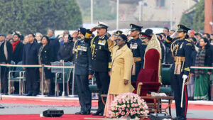 new delhi jan 29 ani president droupadi murmu along with chief of army staf