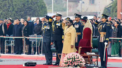 new delhi jan 29 ani president droupadi murmu along with chief of army staf