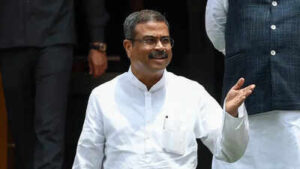 new delhi jul 27 ani bjp mp dharmendra pradhan at parliament premises during