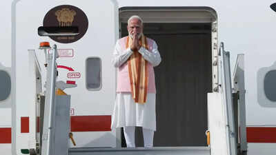 pm modi emplanes for uzbekistan