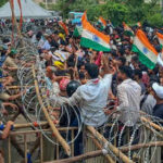 police use water cannons on protesters marching to jharkhand assembly