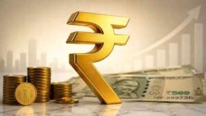 rupee begins in red