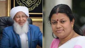 sunni cleric and grand mufti of india kanthapuram aboobacker musliyar kerala labour minister bindu krishna slams