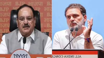 union minister jp nadda and leader of opposition in lok sabha rahul gandhi