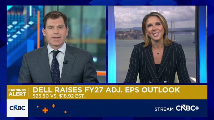 108357322 Dell shares pop more than 5 on after lifting fiscal 2027 forecast