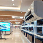 modern electronics store display