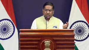 new delhi sep 15 ani mea spokesperson randhir jaiswal addresses a bi weekly
