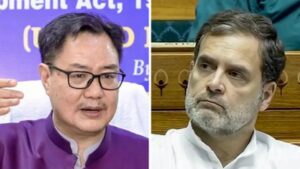 union minister kiren rijiju and rahul gandhi