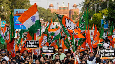 bjp holds protest march in delhi