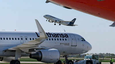 file photo an aircraft of german air carrier lufthansa takes off from berlin brandenburg airport in schoenefeld