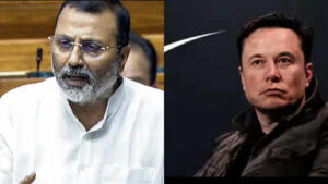 india wont change its security policy under pressure parliamentary it panel chief nishikant dubey slams elon musk amid starlink row