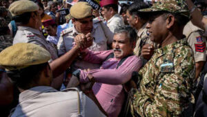 protest in delhi
