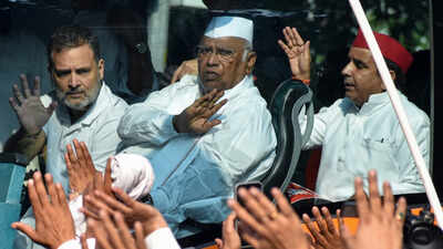 rahul gandhi with congress president mallikarjun kharge