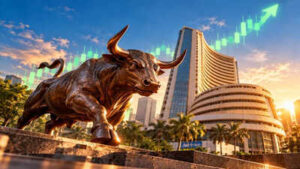 sensex surges
