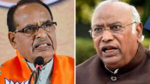 union minister shivraj singh chouhan and congress chief mallikarjun kharge
