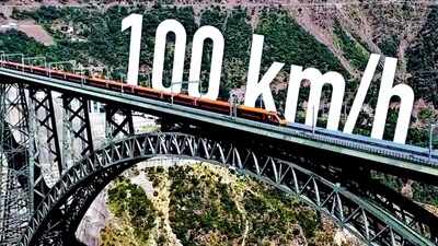 vande bharat on chenab at 100 kmph
